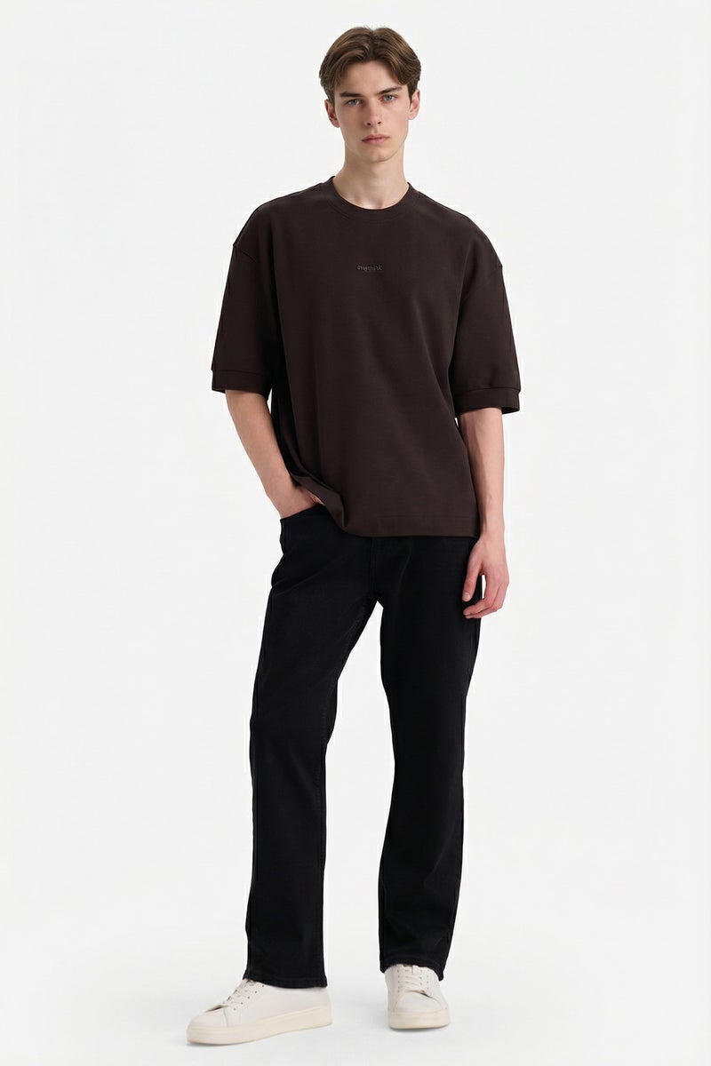 ديفاكتو تيشيرت نص كم قصة فضفاضة برقبة مستديرة - Image 2